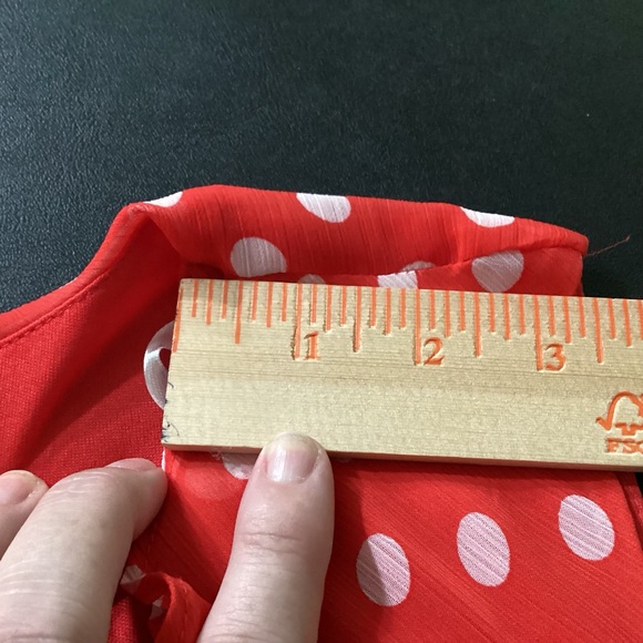 Emma Michele Womens White Polka Dot Red Dress Round Neck Sleeveless Sz 24W Midi - Picture 10 of 12